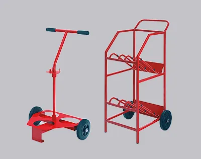 Trolley's en statieven voor brandblussers