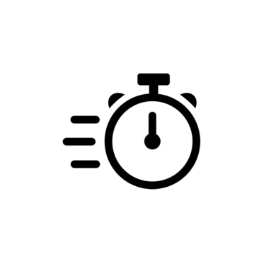 Pictogramme de chronomètre symbolisant la rapidité