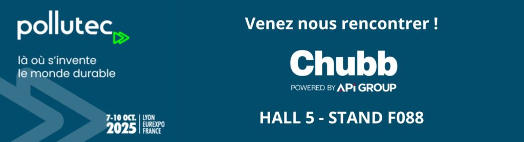 bandeau présence Chubb au salon Pollutec