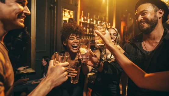 group at a bar