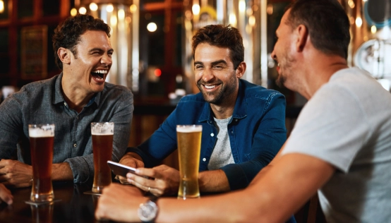 Men at the pub